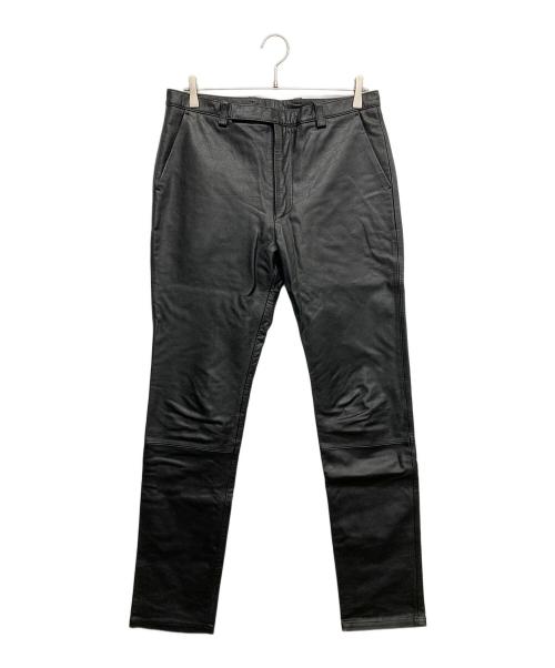 PAUL SMITH（ポールスミス）Paul Smith (ポールスミス) レザーパンツ ブラック サイズ:Lの古着・服飾アイテム