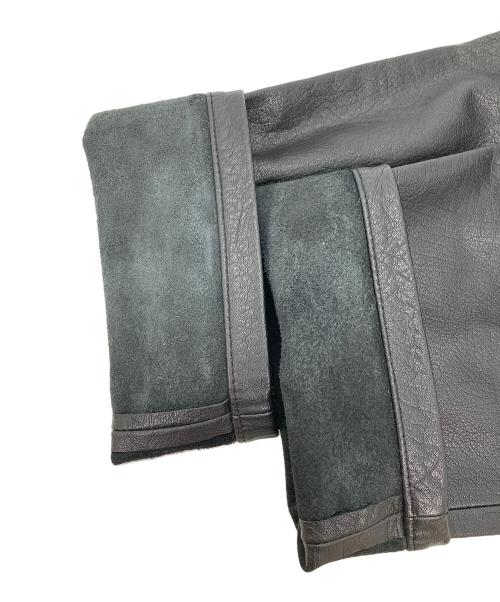 PAUL SMITH（ポールスミス）Paul Smith (ポールスミス) レザーパンツ ブラック サイズ:Lの古着・服飾アイテム