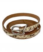 HENDER SCHEMEエンダースキーマ）の古着「パイソンテールベルト」｜ブラウン