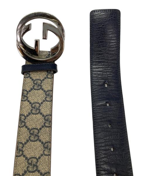 GUCCI（グッチ）GUCCI (グッチ) GGスプリームインターロッキングGベルト ブラウンの古着・服飾アイテム
