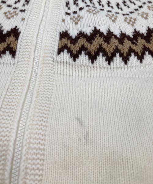 THE NORTH FACE（ザ ノース フェイス）THE NORTH FACE (ザ ノース フェイス) ノルディック ドライバーズ ニット ホワイト サイズ:Lの古着・服飾アイテム