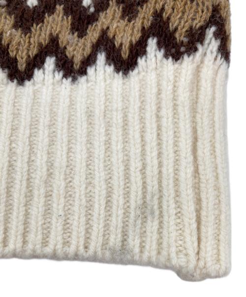 THE NORTH FACE（ザ ノース フェイス）THE NORTH FACE (ザ ノース フェイス) ノルディック ドライバーズ ニット ホワイト サイズ:Lの古着・服飾アイテム