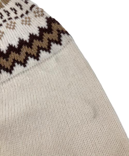 THE NORTH FACE（ザ ノース フェイス）THE NORTH FACE (ザ ノース フェイス) ノルディック ドライバーズ ニット ホワイト サイズ:Lの古着・服飾アイテム