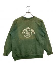 velva sheen（ベルバシーン）の古着「60ｓ フロッキーラグランスウェット」｜グリーン