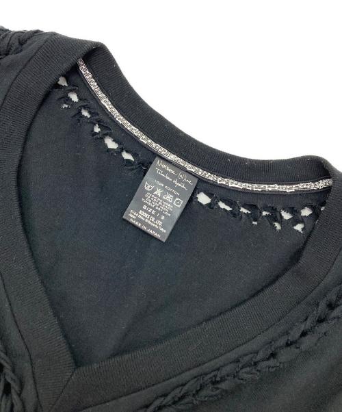 NUMBER (N)INE（ナンバーナイン）NUMBER (N)INE (ナンバーナイン) 編み込みデザインカットソー ブラック サイズ:3の古着・服飾アイテム
