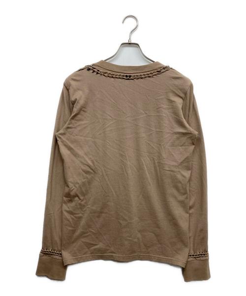 NUMBER (N)INE（ナンバーナイン）NUMBER (N)INE (ナンバーナイン) 編み込みデザインカットソー ベージュ サイズ:3の古着・服飾アイテム