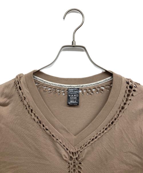 NUMBER (N)INE（ナンバーナイン）NUMBER (N)INE (ナンバーナイン) 編み込みデザインカットソー ベージュ サイズ:3の古着・服飾アイテム