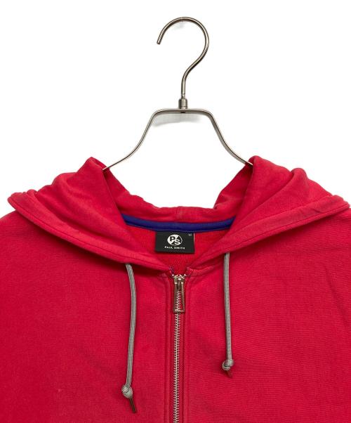 PAUL SMITH（ポールスミス）Paul Smith (ポールスミス) ジップパーカー レッド サイズ:Mの古着・服飾アイテム