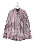 CHAPSチャップス）の古着「ストライプシャツ」｜レッド