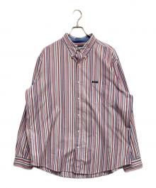 CHAPS（チャップス）の古着「ストライプシャツ」｜レッド