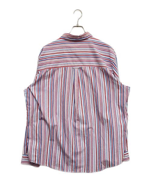 CHAPS（チャップス）CHAPS (チャップス) ストライプシャツ レッド サイズ:XXLの古着・服飾アイテム