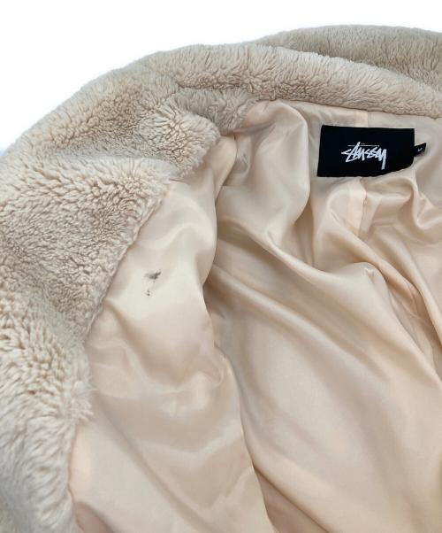 stussy（ステューシー）stussy (ステューシー) ファーコート アイボリー サイズ:Mの古着・服飾アイテム