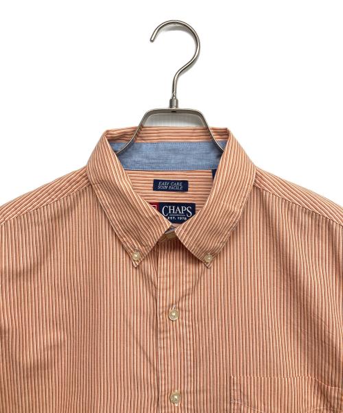CHAPS（チャップス）CHAPS (チャップス) ストライプシャツ オレンジ サイズ:Mの古着・服飾アイテム