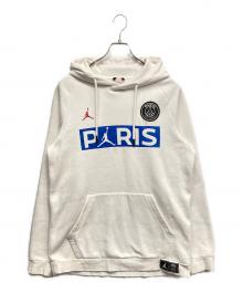 JORDAN×Paris Saint-Germain（ジョーダン×パリサンジェルマン）の古着「フロントロゴ プルオーバースウェットパーカー」｜ホワイト