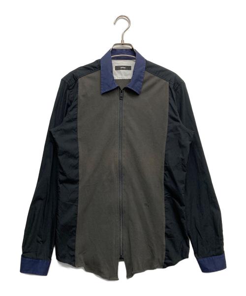 DIESEL（ディーゼル）DIESEL (ディーゼル) ジップシャツ ブラック サイズ:Sの古着・服飾アイテム