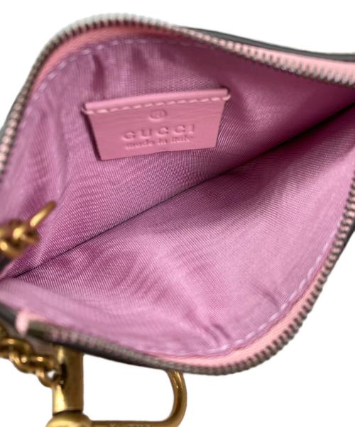 GUCCI（グッチ）GUCCI (グッチ) ストロベリープリントGGキーケース ブラウンの古着・服飾アイテム