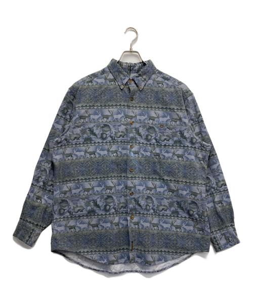 WOOLRICH（ウールリッチ）WOOLRICH (ウールリッチ) 総柄シャツ ブルー サイズ:FREEの古着・服飾アイテム