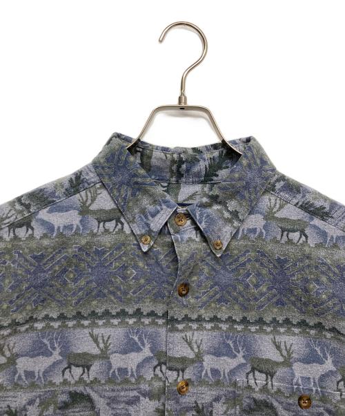 WOOLRICH（ウールリッチ）WOOLRICH (ウールリッチ) 総柄シャツ ブルー サイズ:FREEの古着・服飾アイテム