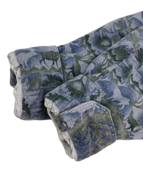 WOOLRICH（ウールリッチ）WOOLRICH (ウールリッチ) 総柄シャツ ブルー サイズ:FREEの古着・服飾アイテム