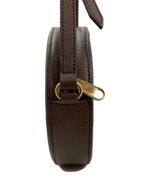 GUCCI（グッチ）GUCCI (グッチ) GGベルベット ラウンド ショルダーバッグ ブラウンの古着・服飾アイテム