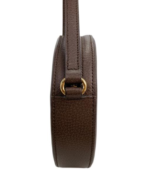 GUCCI（グッチ）GUCCI (グッチ) GGベルベット ラウンド ショルダーバッグ ブラウンの古着・服飾アイテム