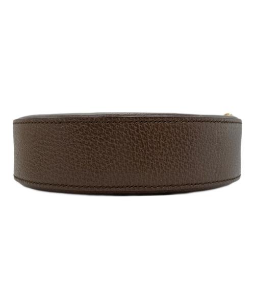GUCCI（グッチ）GUCCI (グッチ) GGベルベット ラウンド ショルダーバッグ ブラウンの古着・服飾アイテム