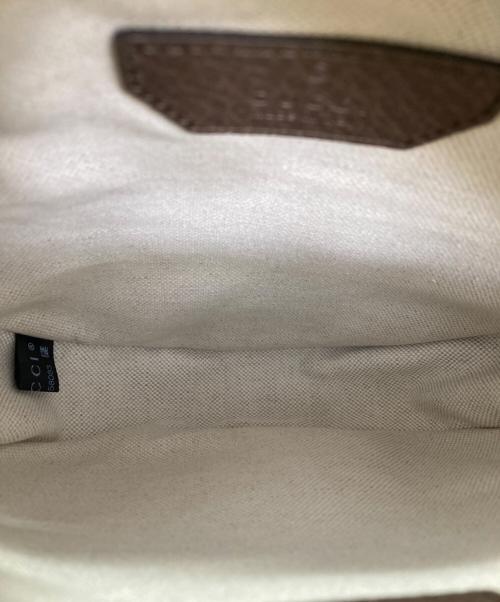 GUCCI（グッチ）GUCCI (グッチ) GGベルベット ラウンド ショルダーバッグ ブラウンの古着・服飾アイテム
