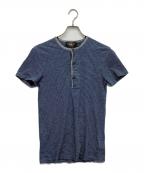 RRLダブルアールエル）の古着「ヘンリーネックTシャツ」｜ネイビー