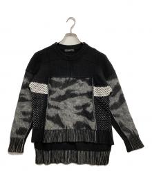 DIESEL（ディーゼル）の古着「デザインニット」｜ブラック