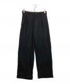 COMME des GARCONS tricotコムデギャルソントリコ）の古着「ウールタックパンツ」｜ブラック