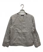 NOMBRE IMPAIRノンブルアンペール）の古着「リネンノーカラージャケット」｜ベージュ