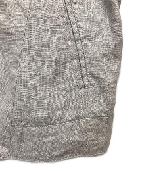 NOMBRE IMPAIR（ノンブルアンペール）NOMBRE IMPAIR (ノンブルアンペール) リネンノーカラージャケット ベージュ サイズ:F 未使用品の古着・服飾アイテム