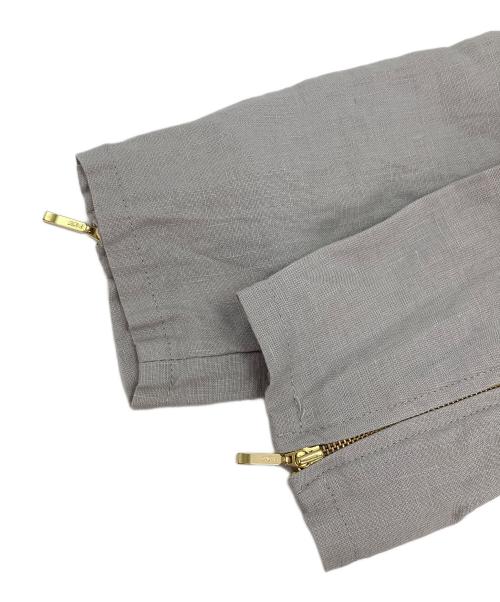 NOMBRE IMPAIR（ノンブルアンペール）NOMBRE IMPAIR (ノンブルアンペール) リネンノーカラージャケット ベージュ サイズ:F 未使用品の古着・服飾アイテム