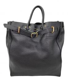 YOUNG & OLSEN The DRYGOODS STORE（ヤングアンドオルセン ザ ドライグッズストア）の古着「レザートートバッグ」｜ブラック