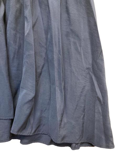 BEARDSLEY（ビアズリー）BEARDSLEY (ビアズリー) Vネック カラーレス シャツワンピース ネイビー サイズ:Fの古着・服飾アイテム