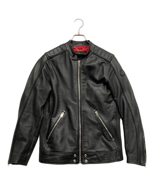 DIESEL（ディーゼル）DIESEL (ディーゼル) ラムレザーシングルライダースジャケット ブラック サイズ:Sの古着・服飾アイテム