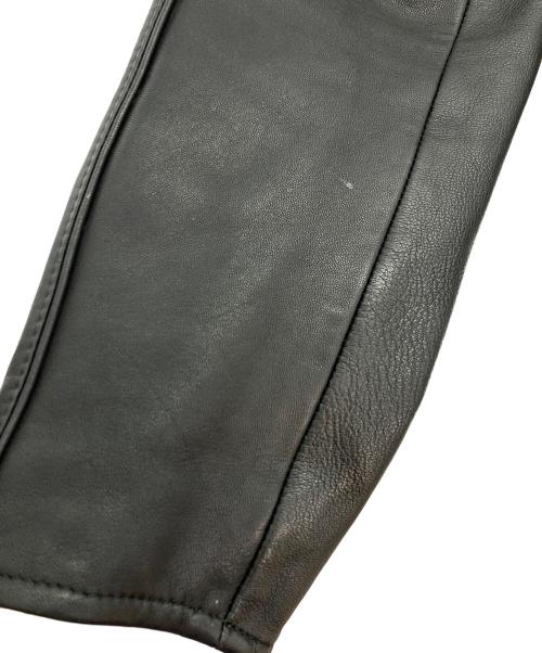 DIESEL（ディーゼル）DIESEL (ディーゼル) ラムレザーシングルライダースジャケット ブラック サイズ:Sの古着・服飾アイテム