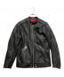 DIESEL（ディーゼル）の古着「ラムレザーシングルライダースジャケット」｜ブラック