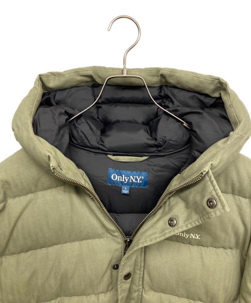 ONLY NY（オンリーニューヨーク）ONLY NY (オンリーニューヨーク) HERRINGBONE PUFFER JACKET オリーブ サイズ:Lの古着・服飾アイテム