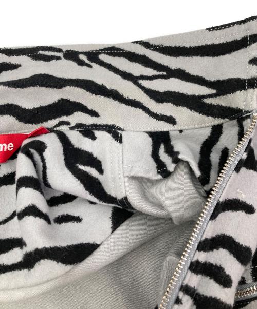 SUPREME（シュプリーム）SUPREME (シュプリーム) Moleskin Work Jacket Zebra ホワイト×ブラック サイズ:Sの古着・服飾アイテム