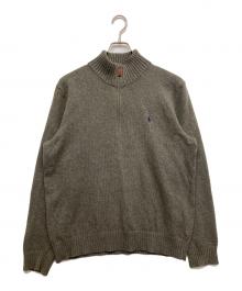 POLO RALPH LAUREN（ポロ・ラルフローレン）の古着「ハーフジップニット」｜ブラウン