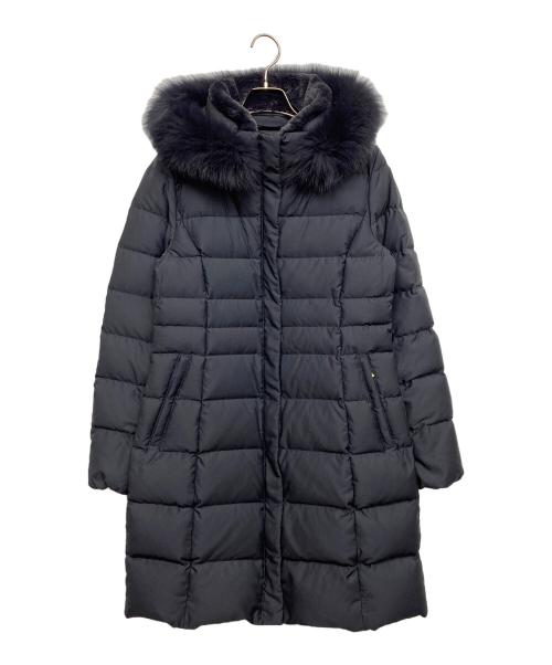 INDIVI（インディヴィ）INDIVI (インディヴィ) ロング リサイクルダウンコート ブラック サイズ:38の古着・服飾アイテム