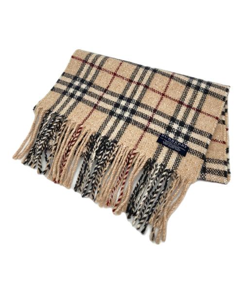 BURBERRY LONDON（バーバリーロンドン）BURBERRY LONDON (バーバリーロンドン) カシミヤ混ノバチェックマフラー ベージュの古着・服飾アイテム