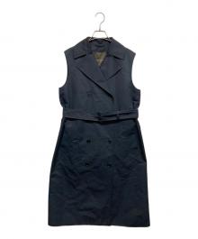 MACKINTOSH LONDON（マッキントッシュ ロンドン）の古着「ハイブリッドクロスロングジレ」｜ネイビー