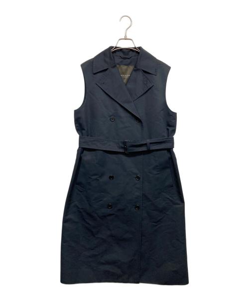 MACKINTOSH LONDON（マッキントッシュ ロンドン）MACKINTOSH LONDON (マッキントッシュ ロンドン) ハイブリッドクロスロングジレ ネイビー サイズ:38の古着・服飾アイテム