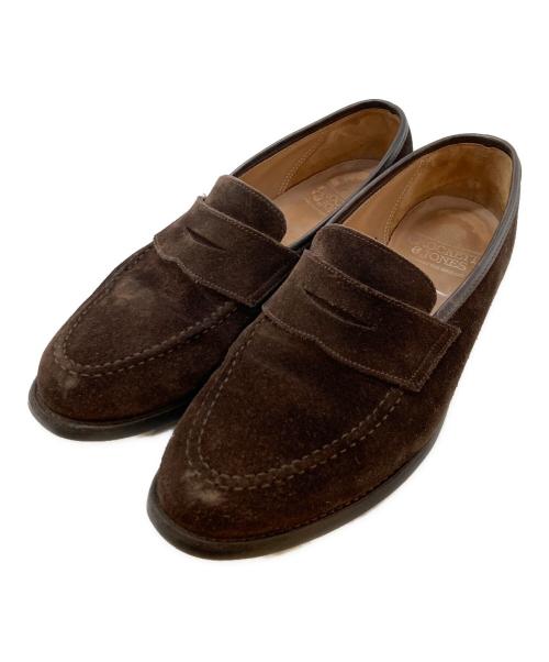 Crockett & Jones（クロケット＆ジョーンズ）Crockett & Jones (クロケット＆ジョーンズ) BOSTON2ローファー ブラウン サイズ:8の古着・服飾アイテム