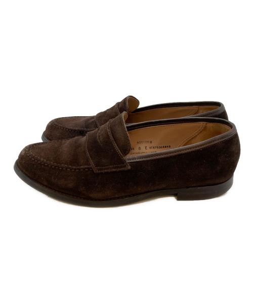 Crockett & Jones（クロケット＆ジョーンズ）Crockett & Jones (クロケット＆ジョーンズ) BOSTON2ローファー ブラウン サイズ:8の古着・服飾アイテム