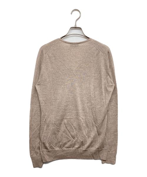 JOHN SMEDLEY（ジョンスメドレー）JOHN SMEDLEY (ジョンスメドレー) Vネックニット ベージュ サイズ:Lの古着・服飾アイテム