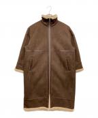 SHIPSシップス）の古着「フェイクムートンコート」｜ブラウン