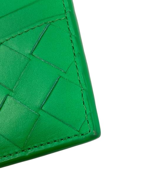 BOTTEGA VENETA（ボッテガベネタ）BOTTEGA VENETA (ボッテガベネタ) イントレチャートカードケース グリーンの古着・服飾アイテム